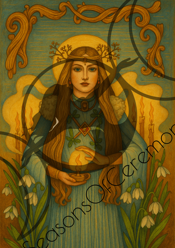Imbolc Coloring Page – Kindling the First Flame - Image 2