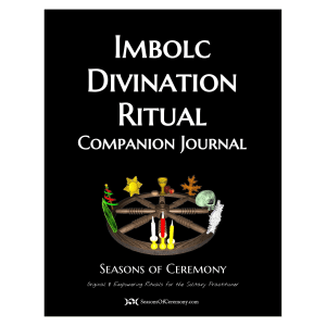 Imbolc companion journal cover — Kindling the First Flame; for guided prompts and sacred reflection.