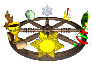 Litha Wheel of the Year symbol – beneath the longest sun, celebrating abundance, radiance, and life in full bloom
