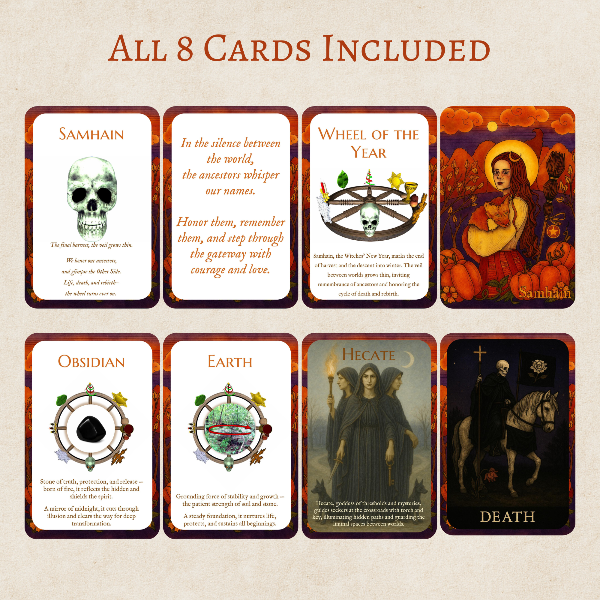 Samhain ritual artwork — At the Threshold Between Worlds; woven with meaning for the turning of the Wheel.