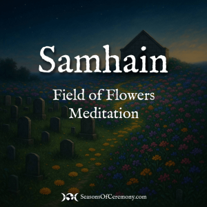 At the Threshold Between Worlds — guided Samhain meditation through the Field of Flowers, where ancestors draw near and the veil grows thin.